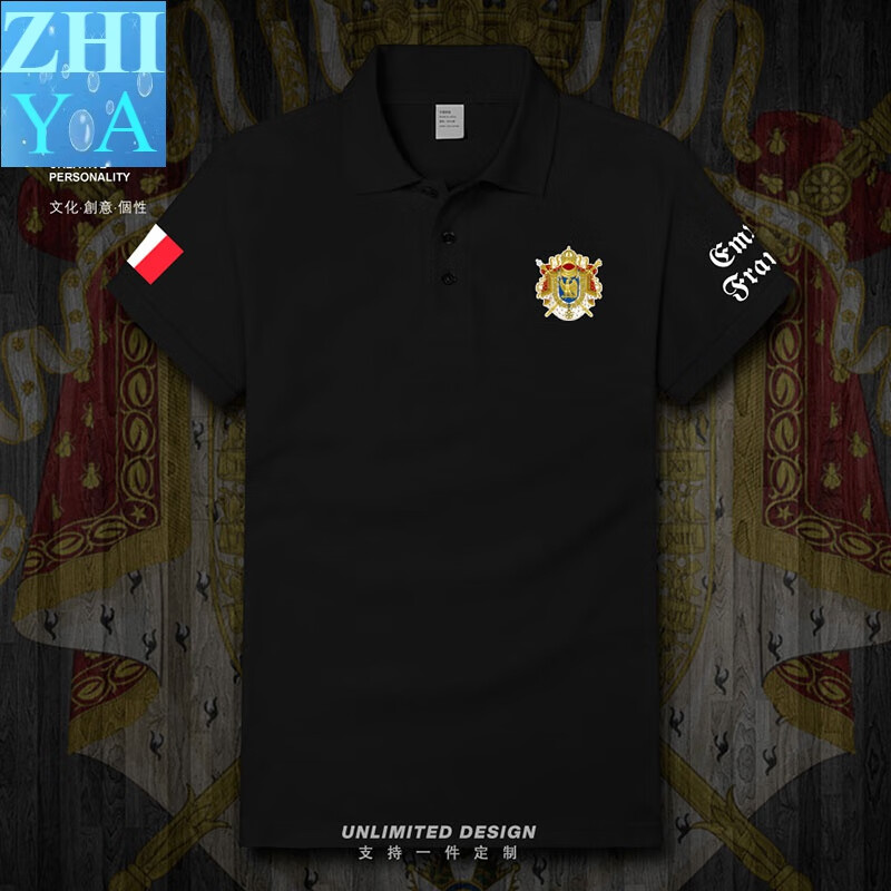 colbetmil法兰西帝国french empire标志翻领polo衫男女保罗短袖t恤