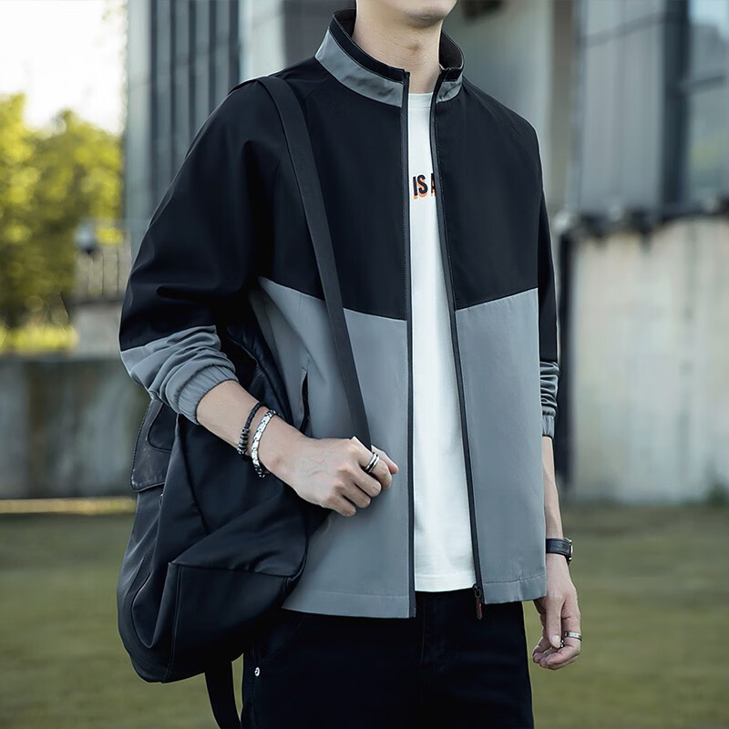 岁帅气小青男士穿春秋季男士2022男士 cn-yhxh-8801黑色--秋天男生衣