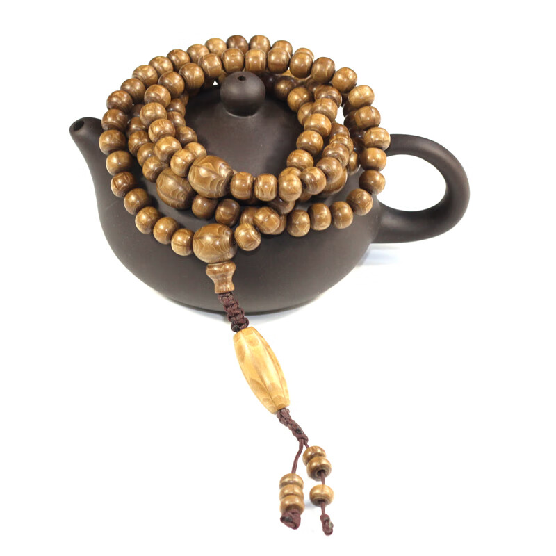 五台山六九道降龙木汉式苹果圆佛珠手串念珠108颗珠 六道原木 8mm