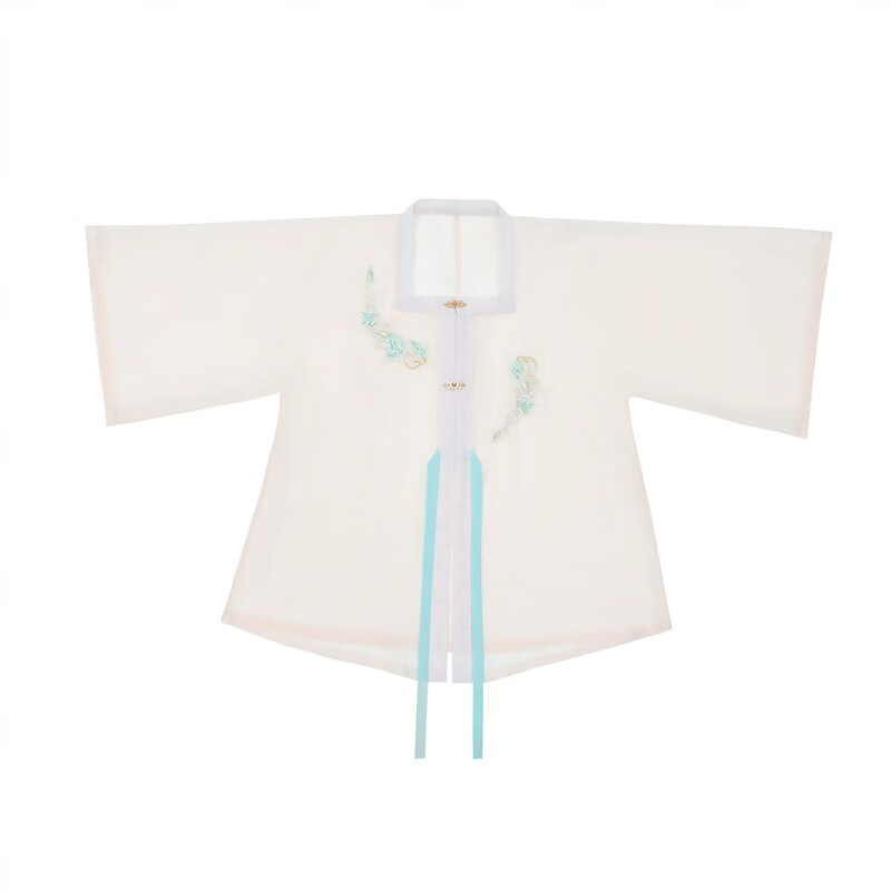 luan)马面裙日常大码改良明制汉服汉素女夏方领半袖短衫 方领对襟短衫