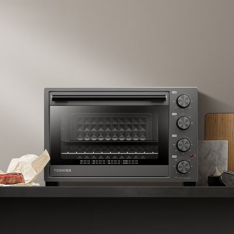 东芝 TOSHIBA D1-32A1电烤箱家用台式大容量双层独立温控烤箱恒温发酵烘焙料理机 32L