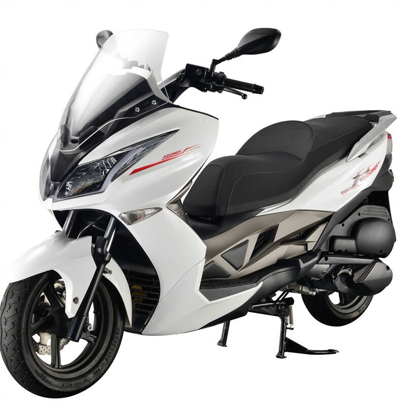 国产日雅大型踏板摩托车旅车电喷燃油机车可上牌白色150战艇 战艇豪华