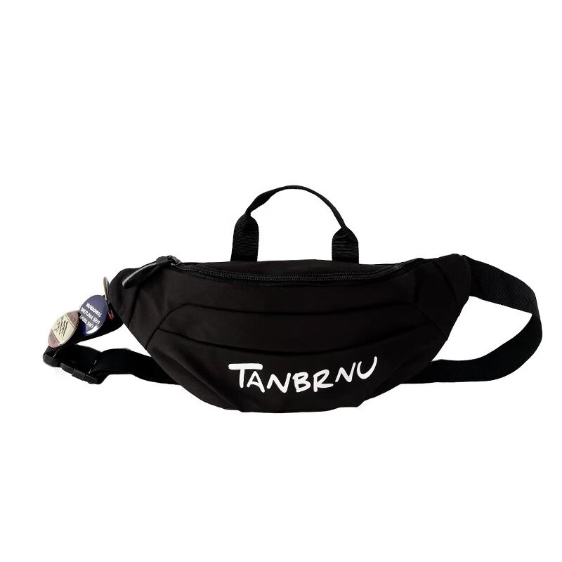 【严选好物】斜挎包款胸包斜跨背包腰包运动单肩包女手机生小挎包 白色无徽章无挂件