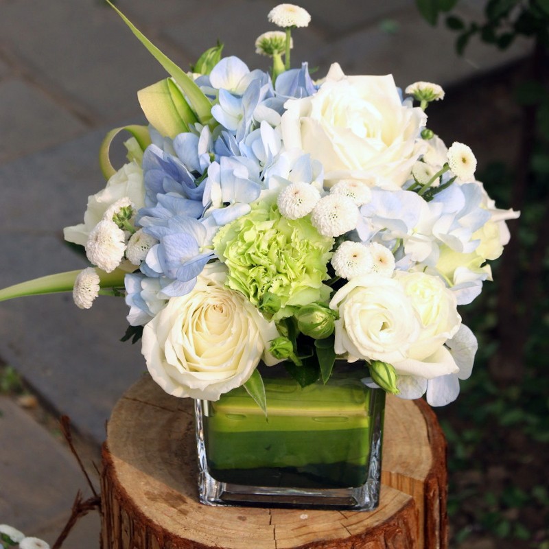 绿韵花田【两小时达】会议桌花鲜花同城送方杯宴会签到台花送货 5朵白