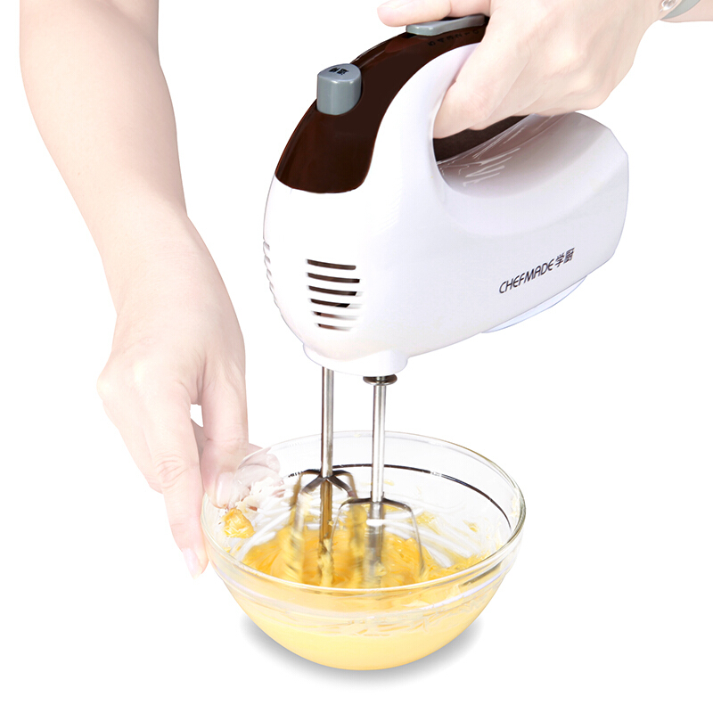 学厨 电动打蛋器 家用厨房手持不锈钢搅拌器 奶油蛋白蛋清打发器 4棒配置 5挡调节 烘焙工具 WK9133