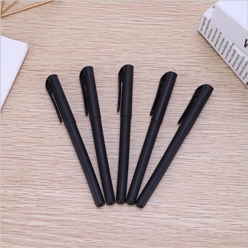 黑色0.5MM中性笔 中性笔水笔AA型 书写笔水性笔子弹头50支装
