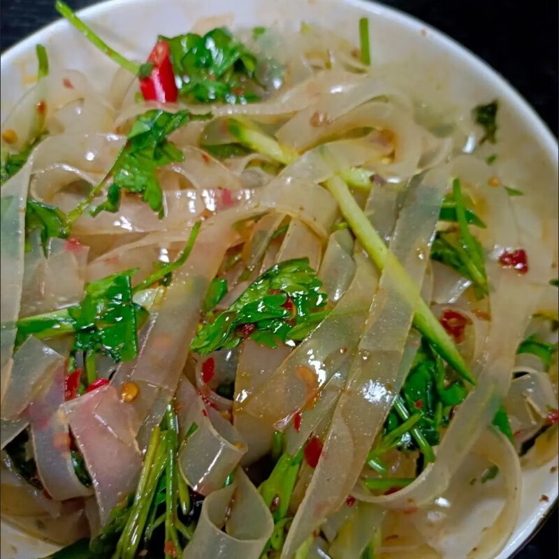 白创唯新日期水晶凉皮干货凉拌菜粉皮大拉皮水晶粉火锅凉拌卤菜素食