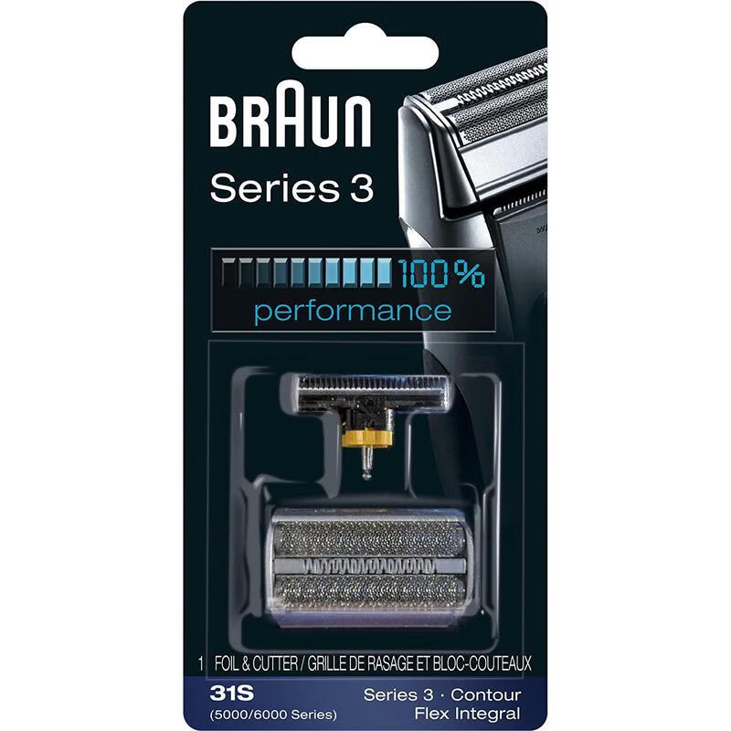 博朗(braun)series 3 老一代电动剃须刀替换刀头 black 30b