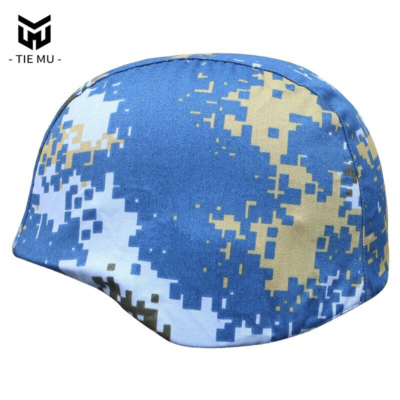 铁穆 m19头盔套钢盔布套迷彩头盔套 海洋挂钩款