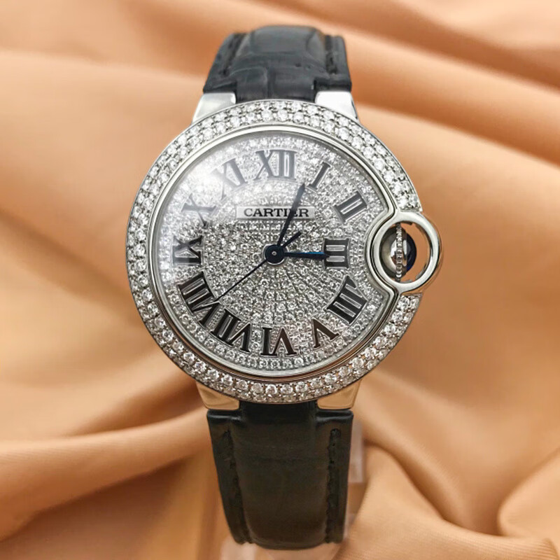 【二手95新】卡地亚蓝气球女表自动机械手表后镶钻满天星女士奢侈品