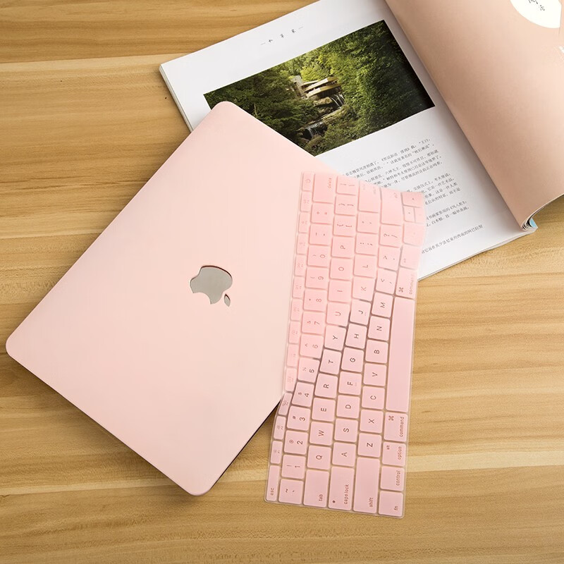 格玛斯新款MacBook Pro 13.3保护壳15.4 苹果笔记本机身外壳11.6Air轻薄防刮12配件 蔷薇粉+同色键盘膜【奶油壳】 MacBook 12【A1534】