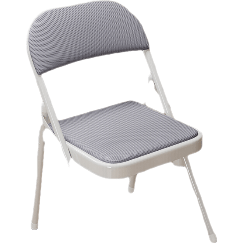 全品屋 电脑椅家用椅子折叠椅子凳子办公培训椅子会议椅网椅学习椅 电脑椅子宿舍椅子靠背椅餐椅 白架+灰面【网布款】 【1只装】