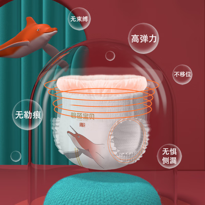 碧芭宝贝拉拉裤大鱼海棠婴儿训练裤夏季超薄柔软恒温尿裤 XXL 拉拉裤 15kg+  28片