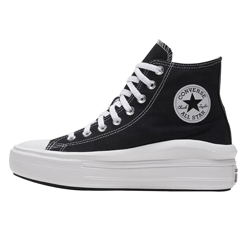 匡威（Converse）女子 ALL STAR系列 厚底高帮松糕帆布鞋 568497C 37.5码US7码