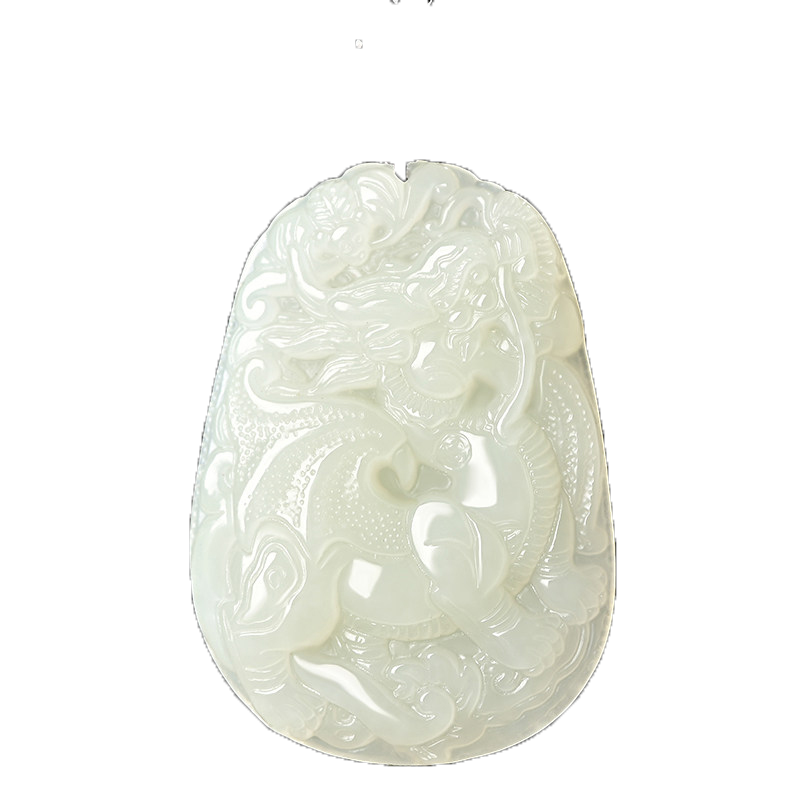 藝鉑緣真玉吊墜貔貅玉墜男士玉佩白玉麒麟獻寶女貔貅掛件玉石項鏈玉牌 和田麒麟獻寶