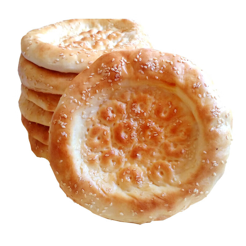 烤馕新疆囊饼特产咸味传统正宗囊手工芝麻油镶小吃6个 小油馕微咸6个