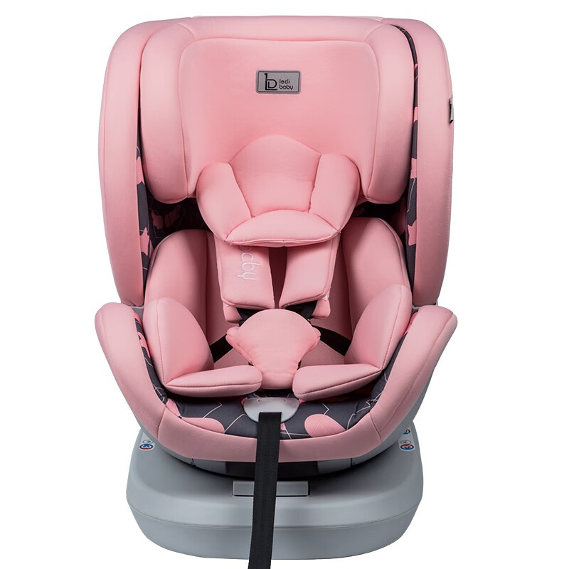 ledibaby儿童安全座椅汽车用0-3-4-12岁婴儿宝宝可坐可躺360度旋转小飞侠 小天使