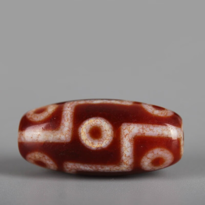 snqp西藏九眼天珠 藏传火供天珠 佛珠手串顶珠背云配饰 图片色 饰