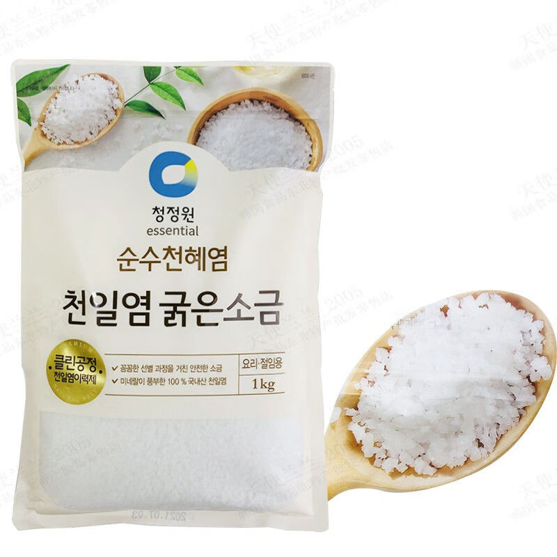 clcey韩国清净园天日盐调味料 1kg 调味料腌制泡菜料大酱汤烧烤粗盐