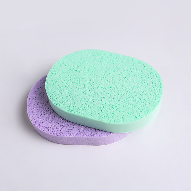 YAHLIGS柔软洗脸扑洁面扑细腻擦脸加厚卸妆木浆粉大海绵女扑清洁脸部 洗脸扑 1个 1.5cm 10个装）