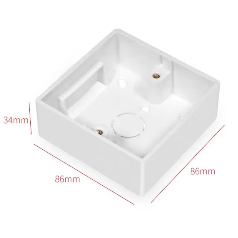 扑哩扑剌86型通用开关插座盒白色接线盒底盒明线盒明装下线明盒 装
