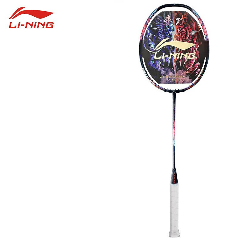李宁（LI-NING）新款李宁羽毛球拍雷霆90max单拍碳纤维进攻型龙腾虎跃市售版单拍 雷霆90MAX虎-4U AYPT