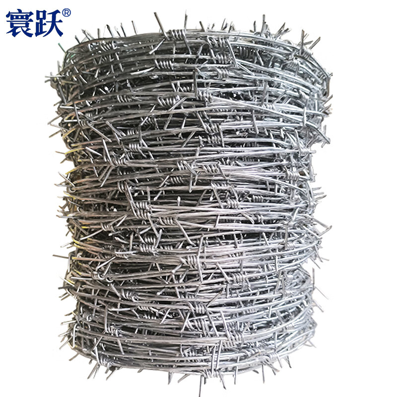 寰跃 工业铁丝网 钢丝刺绳刺线铁蒺藜围栏防爬刺 普通铁丝刺绳2.