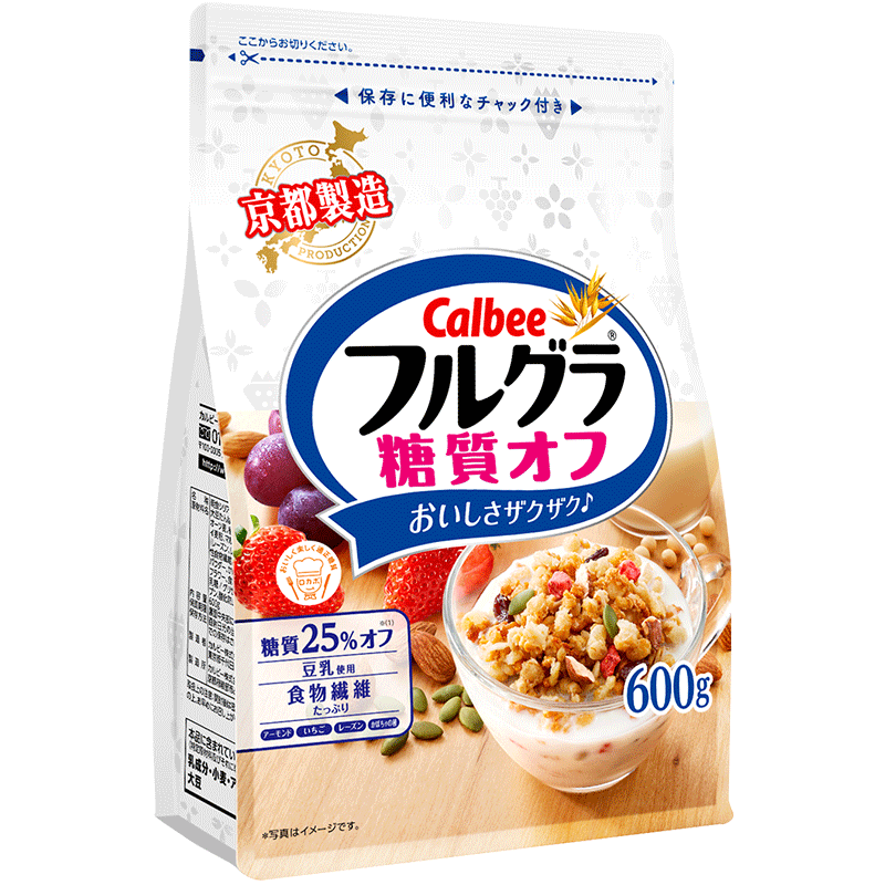卡乐比 Calbee 营养早餐燕麦片减少糖口味600g/袋 日本原袋进口 即食冲饮 42.9元