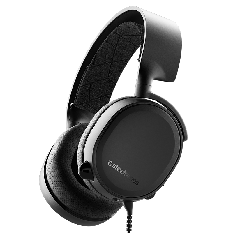 赛睿 (SteelSeries) Arctis 寒冰3 有线耳机耳麦 头戴式耳机 电竞游戏耳机 黑色100001105953