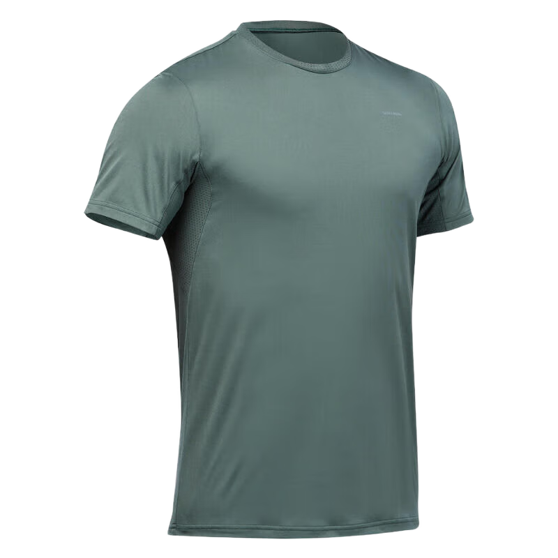 迪卡侬速干短袖弹力跑步户外运动徒步登山半袖T恤ODT1 男款-绿色 XL