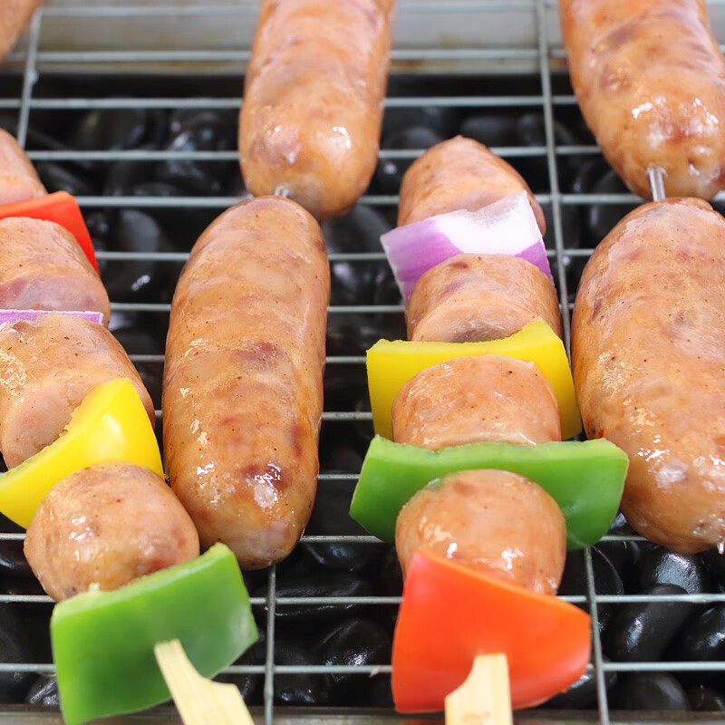 雄丰原味火山石烤肠（3斤/袋）热狗香肠猪肉台式早餐食品肠烧烤批发