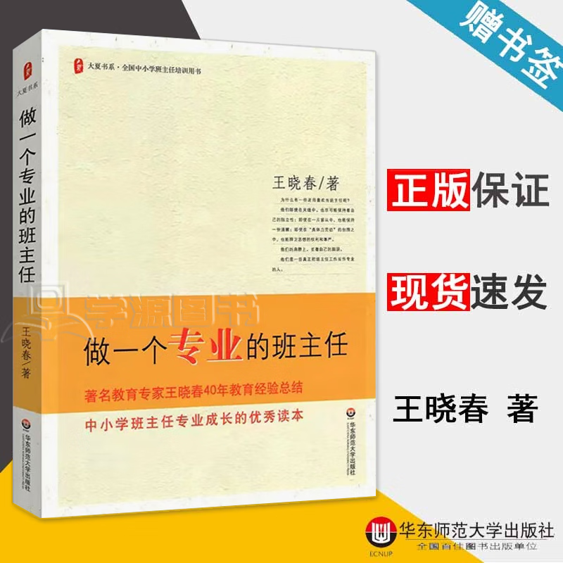 包邮 做一个专业的班主任 王晓春 大夏书系 全国中小学班主任培训用书 华东师范大学出版社