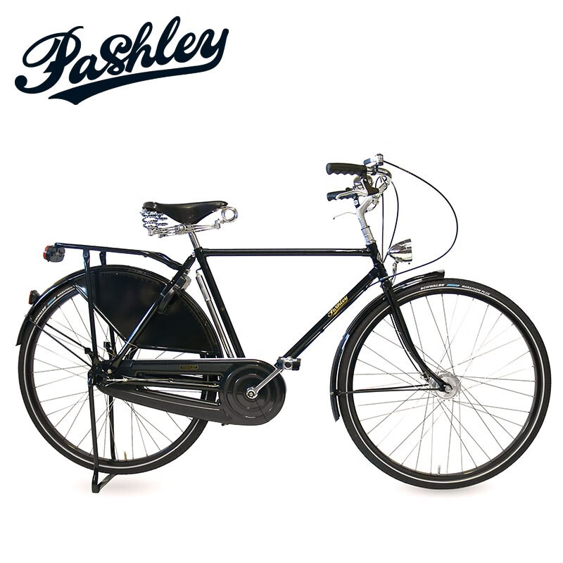 Electra Pashley联名英国手工自行车28寸休闲城市男士变速脚踏车复古款上班潮骑行车子 黑色单杠 通用 内5速