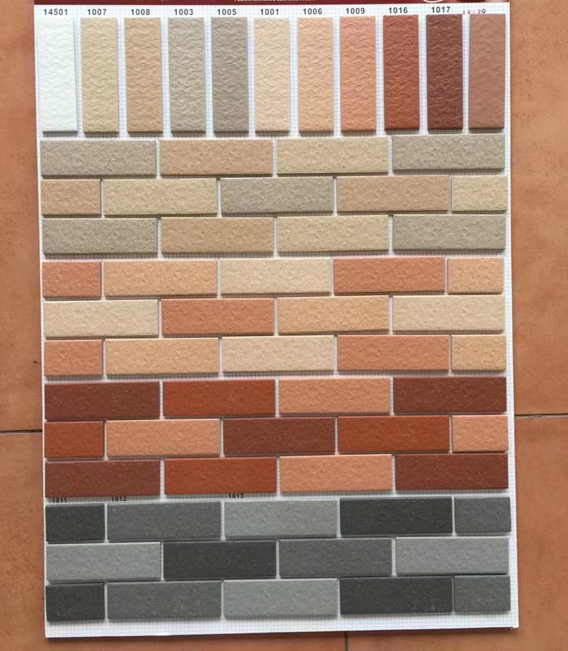 修补室外45*145外墙砖通体砖纸皮砖家用别墅农村自建房瓷砖 样板十二