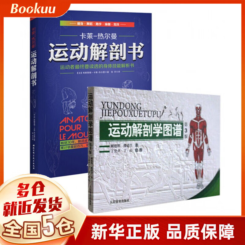 运动解剖学图谱(第3版)+运动解剖书（共2册）运动者需要读透的身体技能解析书