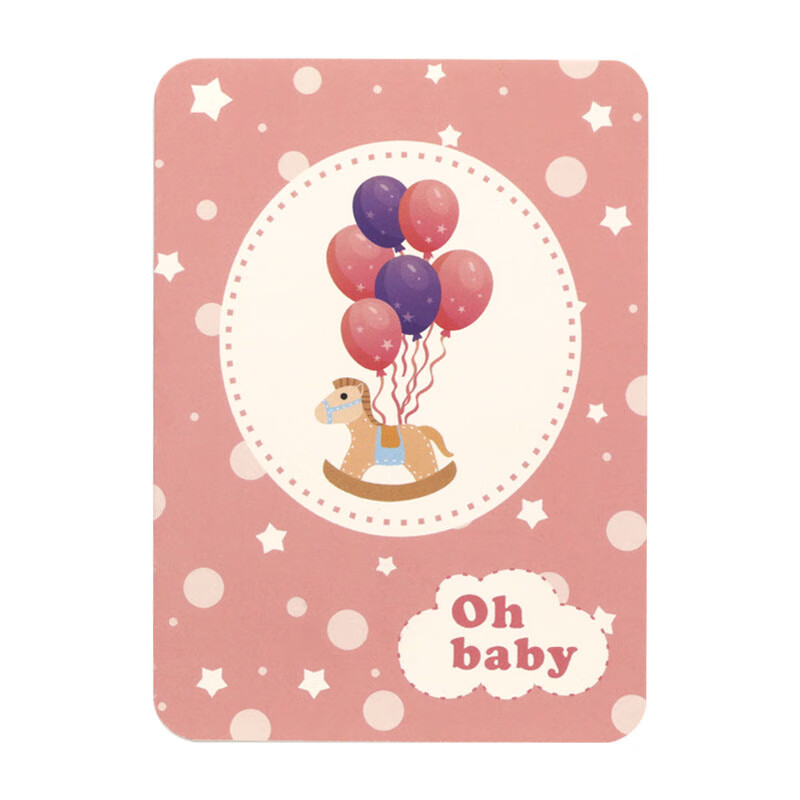 艾晴手贺宝宝生日贺卡婴儿童新出生百日宴满周岁伴手礼品高级感派对回