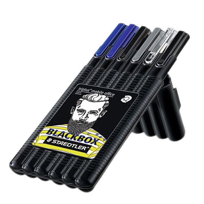 施德楼（Staedtler）三角多功能笔中性笔圆珠笔自动铅6支办公用品套装 34SB6B