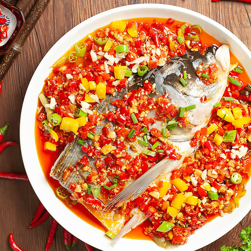 好拾味 剁椒鱼头千岛湖方便菜勾魂金汤鱼头速冻菜肴半成品美食鱼头