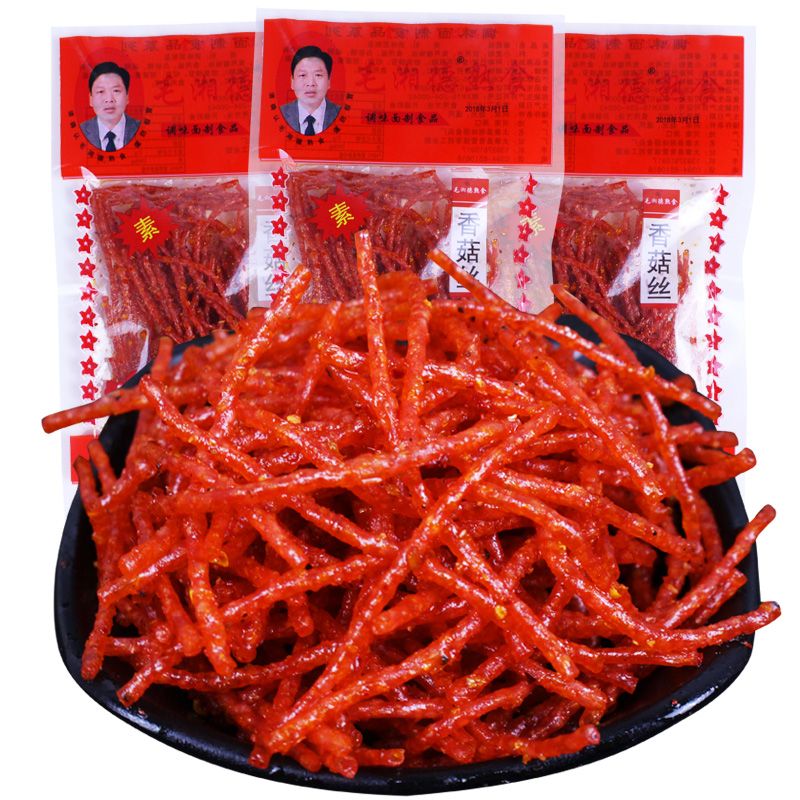tlxt香菇丝辣条辣丝90后旧吃货小时候零食小吃休闲食品 香菇丝90袋 0g