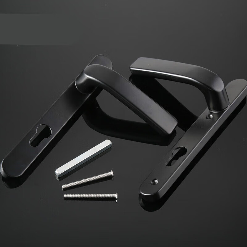 梯橙门锁拉手断桥铝门锁配件塑钢门锁执手铝合金门锁把手门锁面板配件