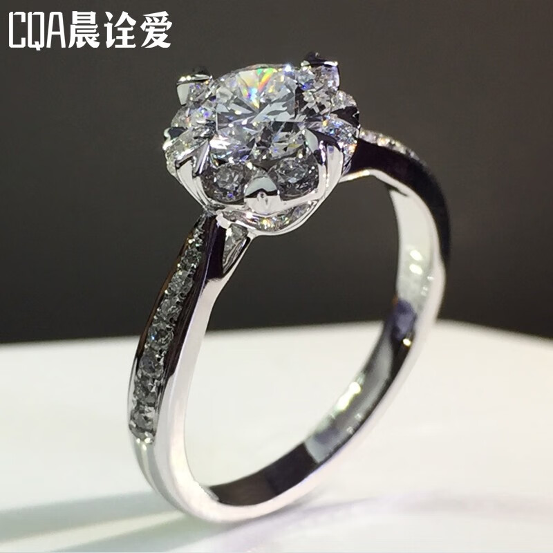 款时尚围镶显钻女戒豪华订婚结婚钻戒情人节表白生日礼物送女友老婆