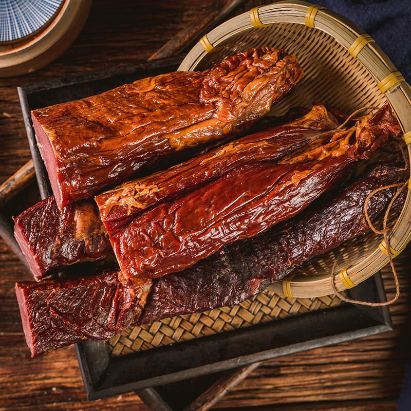 深珍湖南牛肉干腊牛肉农家自制烟熏湘西特产风干黄牛腊味 腊牛肉250g