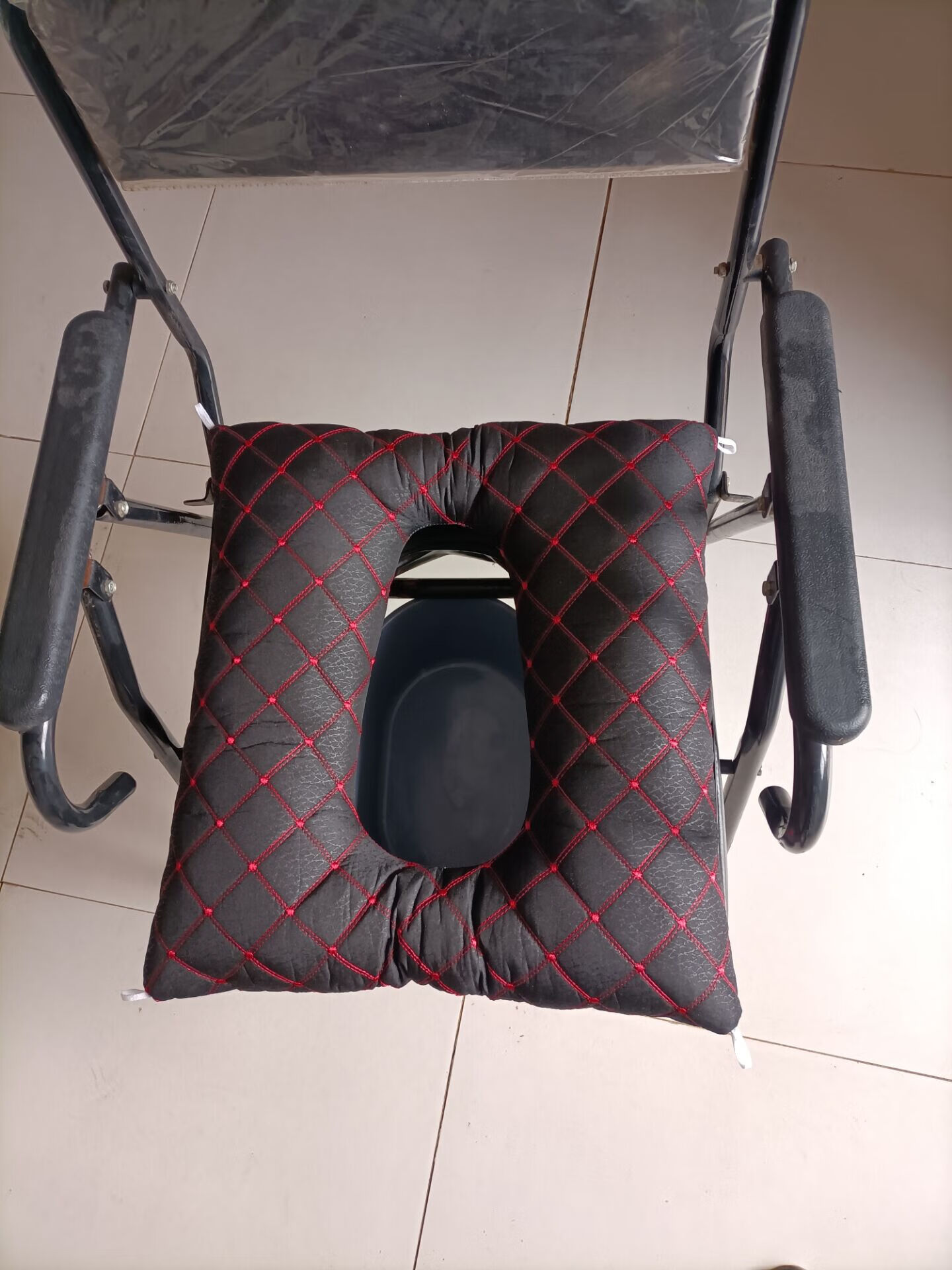 防水坐便椅板凳透气珍珠棉方形防褥疮气垫椅子大小便坐垫躺垫 防真丝