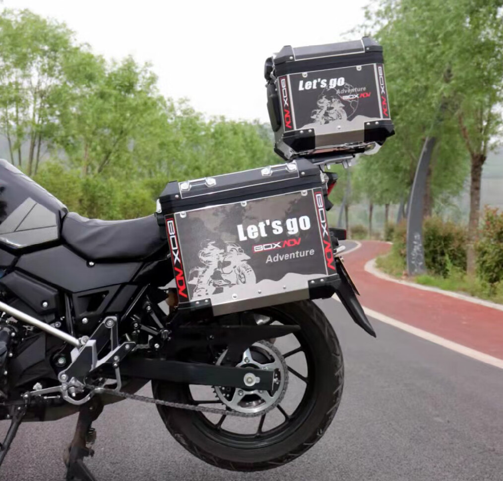 公鹤(malecrane)适用豪爵铃木dl250边箱铝合金三箱改装快拆摩托车后备