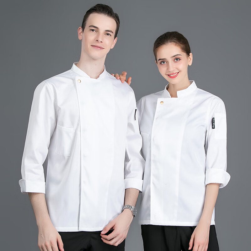 厨师服长袖套装秋冬装厨师工作服男长袖秋冬款套装高端时尚中国风酒店