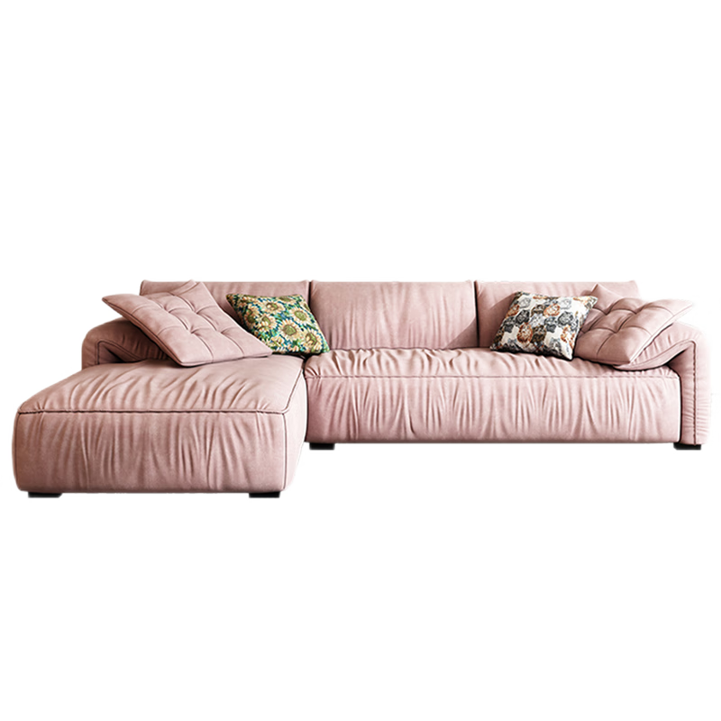 【七夕礼遇季】简奢表情 科技布沙发小户型客厅转角贵妃组合现代大象耳朵意式极简家用沙发 双人+贵妃【2.7米】 海绵版坐垫+公仔棉靠包+磨砂科技布