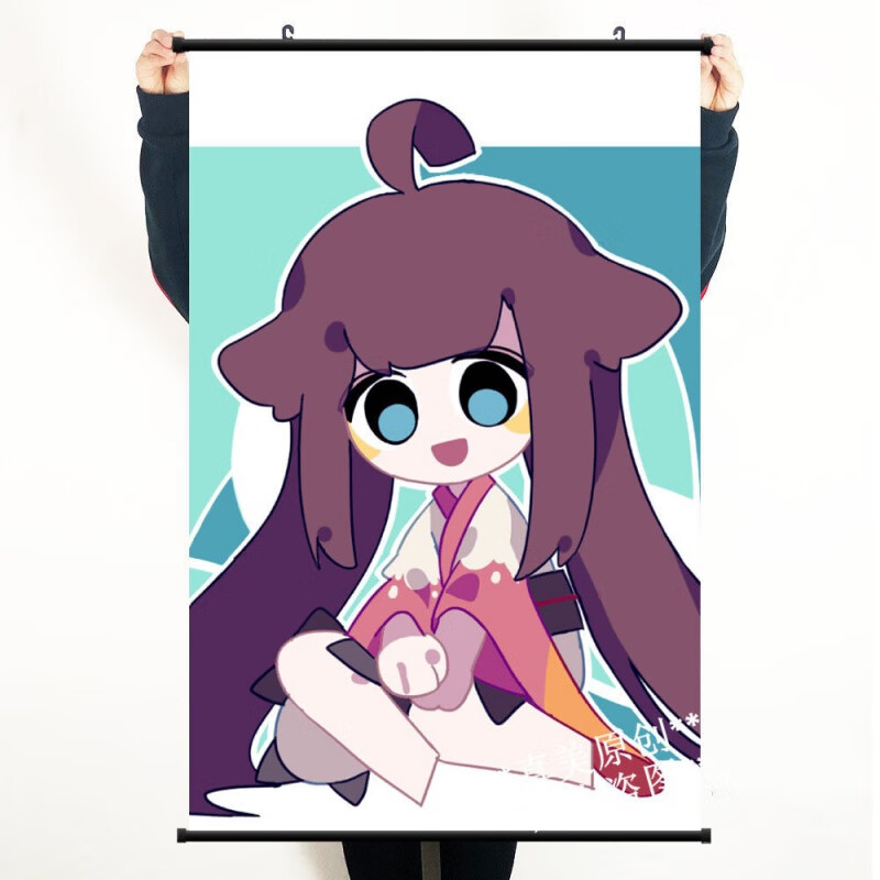 【京选品质】猫之茗周边猫之茗周边挂画海报日式卷轴画动漫布艺装饰画