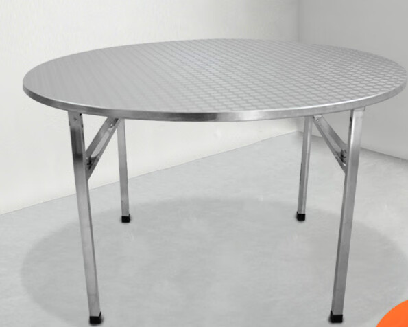 sivir不锈钢折叠圆桌 金属结构家用时尚吃饭野餐桌椅