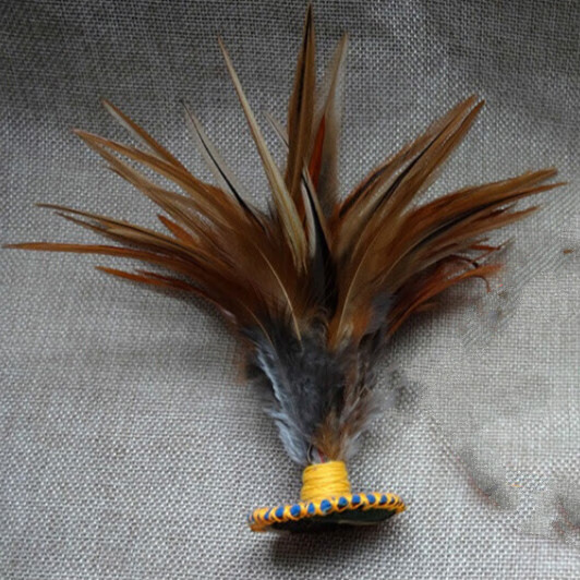 吉米兔(jimitu)手工鸡毛毽子传统鸡毛健子手工毽子儿童学生成人比赛