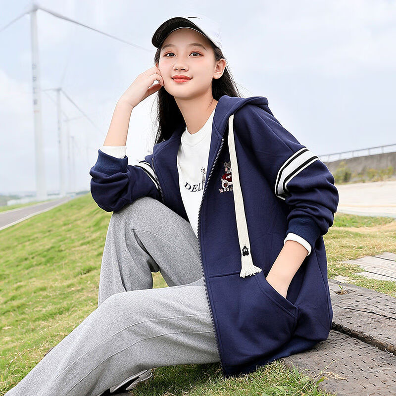 缘雅婷13-15-18初高中女生衣服秋天中学生套装t恤运动套装女秋季新款